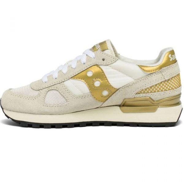 SAUCONY-Scarpe DONNA SHADOW ORIGINAL BIANCA/ORO