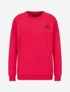 ARMANI EXCHANGE – Felpa Donna con Logo Fronte-Retro Fuxia