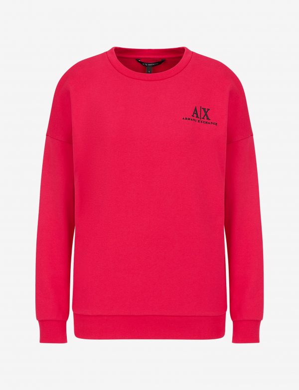ARMANI EXCHANGE – Felpa Donna con Logo Fronte-Retro Fuxia