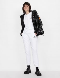 ARMANI EXCHANGE – Felpa Donna con Logo Fronte-Retro Bianco