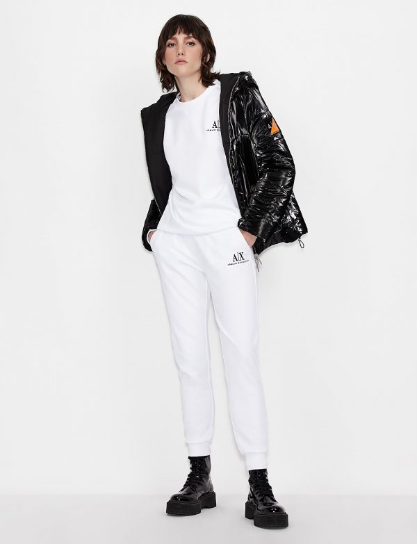 ARMANI EXCHANGE – Felpa Donna con Logo Fronte-Retro Bianco