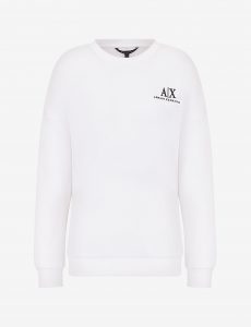 ARMANI EXCHANGE – Felpa Donna con Logo Fronte-Retro Bianco