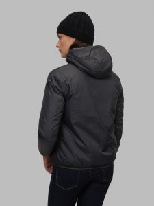 BLAUER-PIUMINO DONNA LISCIO INTERNO IN PELLICCIA ECO AMBER-Nero