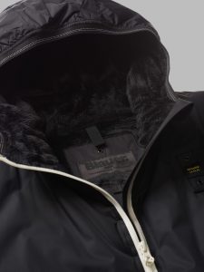 BLAUER-PIUMINO DONNA LISCIO INTERNO IN PELLICCIA ECO AMBER-Nero