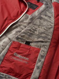 BLAUER-PIUMINO DONNA LISCIO INTERNO IN PELLICCIA ECO AMBER- Rosso