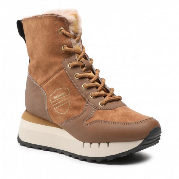 BLAUER-Charley – Sneakers Alta Donna COGNAC