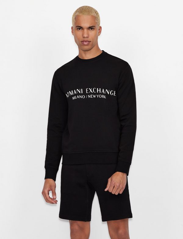 ARMANI EXCHANGE – Felpa Uomo Girocollo Nero