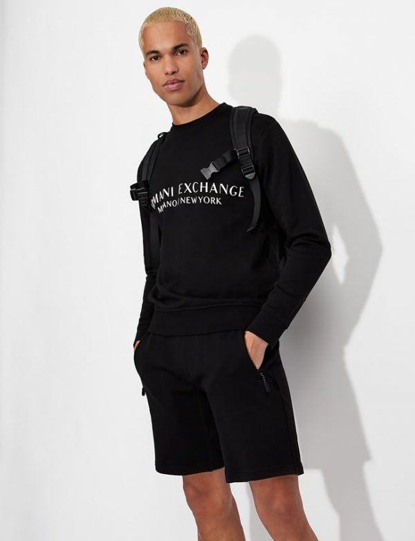 ARMANI EXCHANGE – Felpa Uomo Girocollo Nero