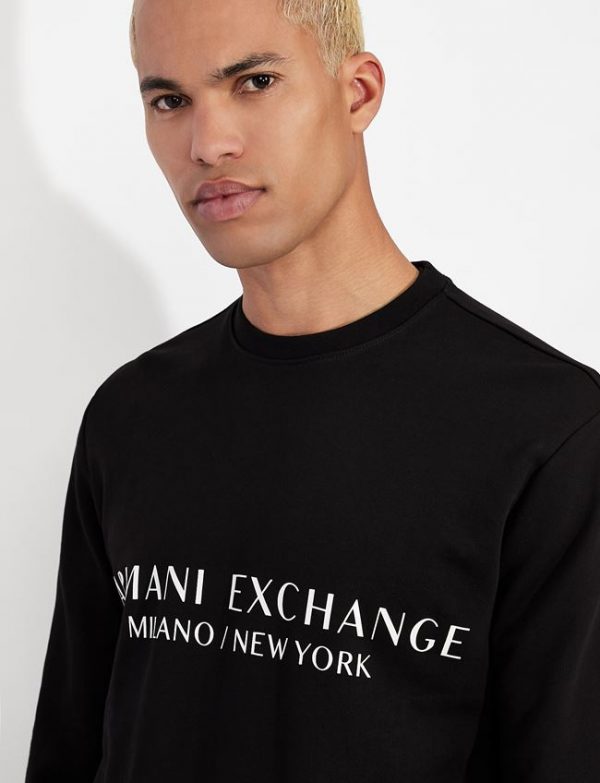 ARMANI EXCHANGE – Felpa Uomo Girocollo Nero