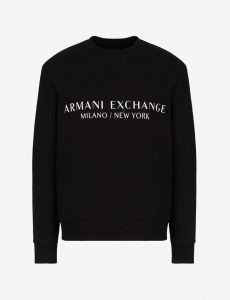 ARMANI EXCHANGE – Felpa Uomo Girocollo Nero