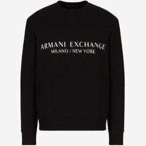 ARMANI EXCHANGE – Felpa Uomo Girocollo Nero
