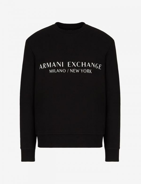 ARMANI EXCHANGE – Felpa Uomo Girocollo Nero