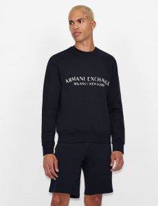 ARMANI EXCHANGE – Felpa Uomo Girocollo Blue Navy
