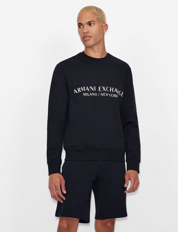 ARMANI EXCHANGE – Felpa Uomo Girocollo Blue Navy