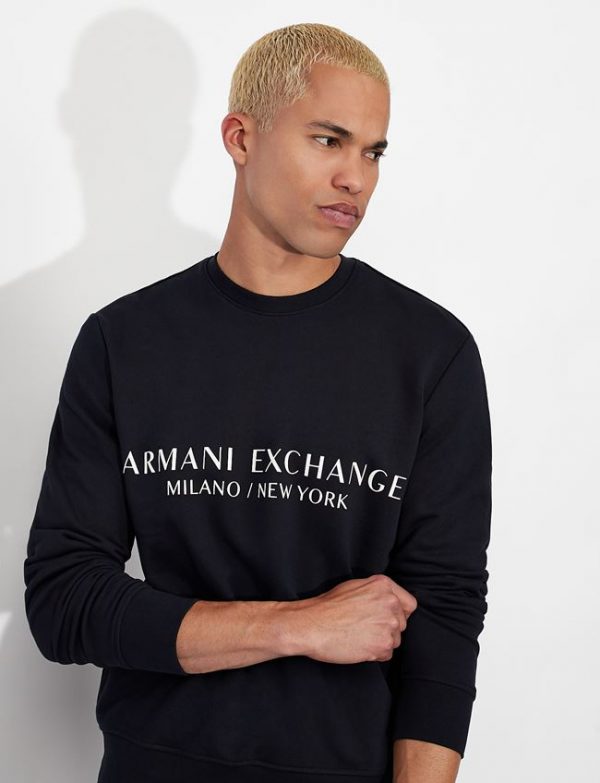ARMANI EXCHANGE – Felpa Uomo Girocollo Blue Navy