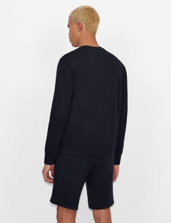 ARMANI EXCHANGE – Felpa Uomo Girocollo Blue Navy
