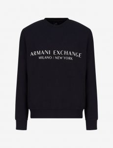 ARMANI EXCHANGE – Felpa Uomo Girocollo Blue Navy