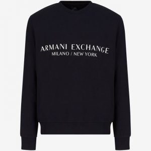 ARMANI EXCHANGE – Felpa Uomo Girocollo Blue Navy