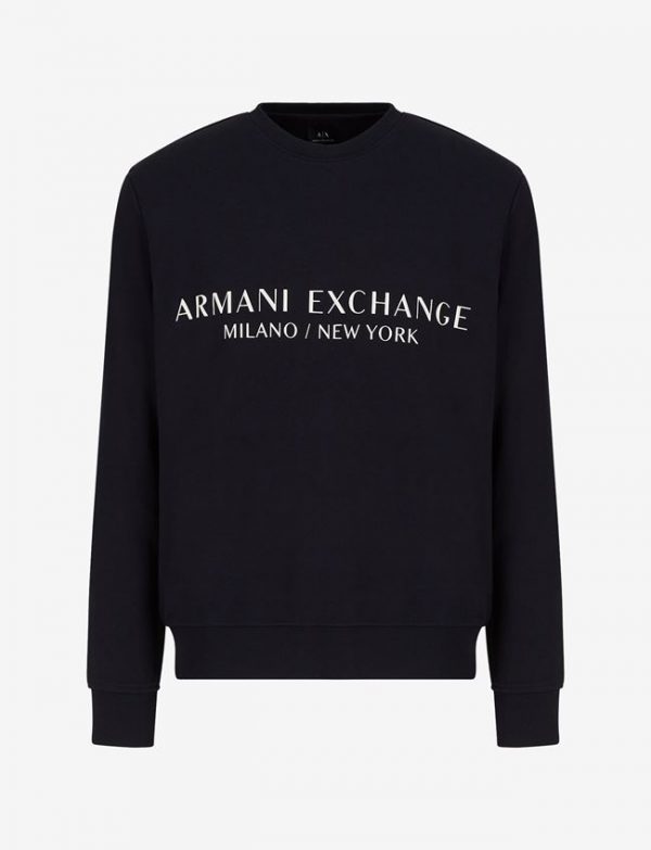 ARMANI EXCHANGE – Felpa Uomo Girocollo Blue Navy