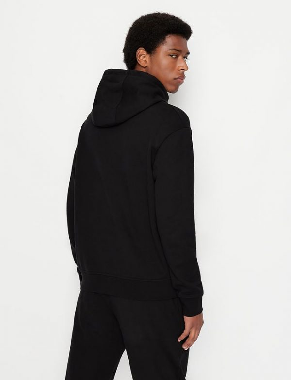 ARMANI EXCHANGE – Felpa Uomo in Cotone con Cappuccio e Patch Icon Period