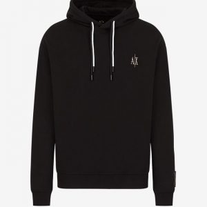 ARMANI EXCHANGE – Felpa Uomo in Cotone con Cappuccio e Patch Icon Period