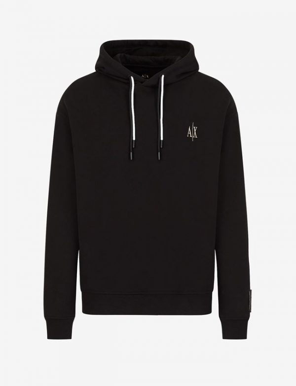 ARMANI EXCHANGE – Felpa Uomo in Cotone con Cappuccio e Patch Icon Period