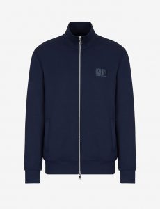 ARMANI EXCHANGE – Felpa Uomo in Jersey con Collo Alto Blue Navy