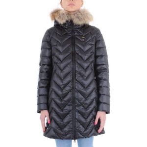 BLAUER-PIUMINO DONNA LUNGO ZIG ZAG LUDOVICA NERO