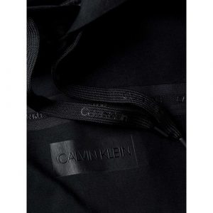 CALVIN KLEIN-FELPA IN COTONE CON CAPPUCCIO NERO