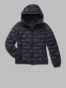 BLAUER-PIUMINO DONNA A ONDE CON CAPPUCCIO MONICA