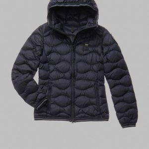 BLAUER-PIUMINO DONNA A ONDE CON CAPPUCCIO MONICA