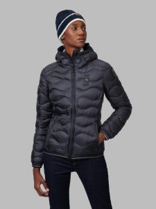 BLAUER-PIUMINO DONNA A ONDE CON CAPPUCCIO MONICA