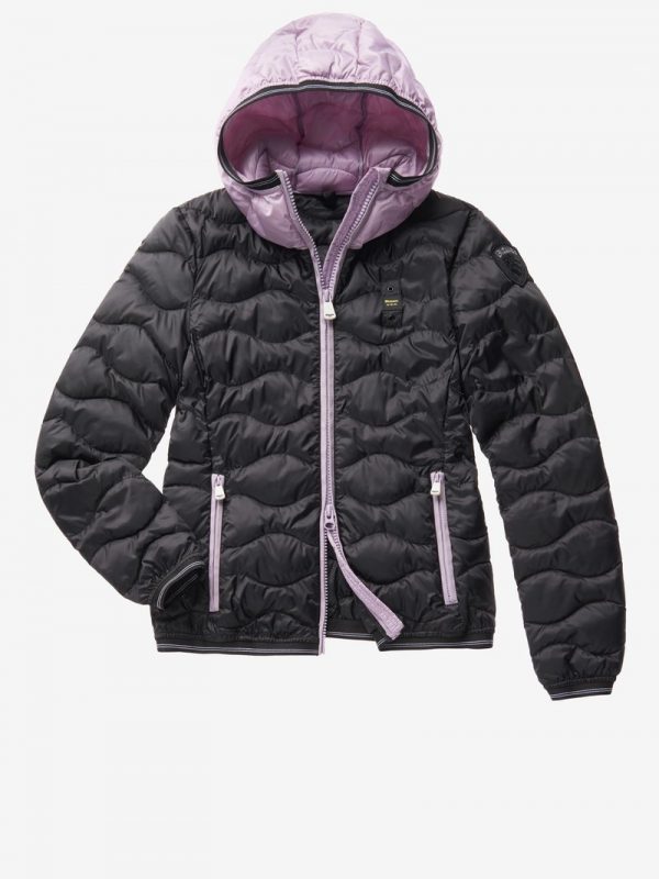 BLAUER-PIUMINO DONNA ECO-FRIENDLY BICOLOR ELLA NERO