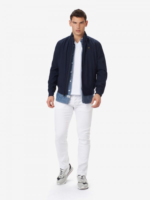 BLAUER-BOMBER IN NEOPRENE LEGGERO ALFREDO Blu