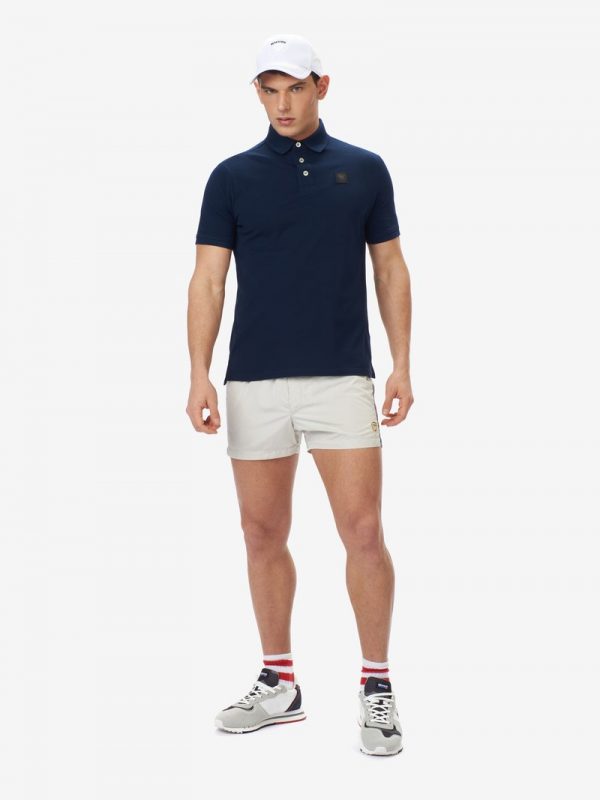 BLAUER-POLO IN PIQUET DI COTONE Blu Iris