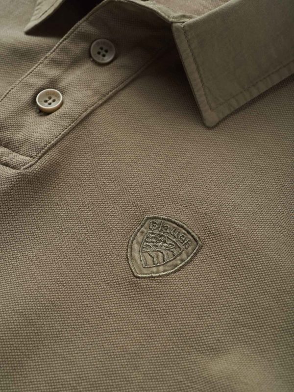 BLAUER-POLO IN PIQUET DI COTONE Verde