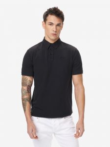 BLAUER-POLO IN PIQUET DI COTONE Nera