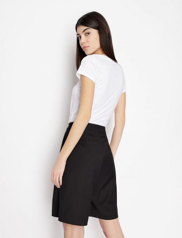 ARMANI EXCHANGE-T-shirt DONNA BIANCA fit in cotone Pima