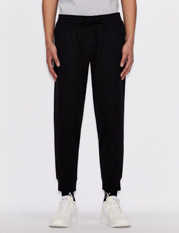 ARMANI EXCHANGE-Pantaloni sportivi in misto viscosa NERO