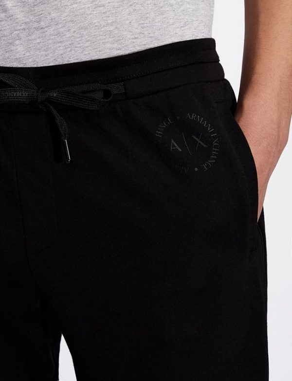 ARMANI EXCHANGE-Pantaloni sportivi in misto viscosa NERO