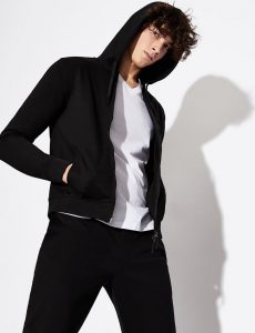 ARMANI EXCHANGE – Felpa Uomo con Zip e Cappuccio Nero