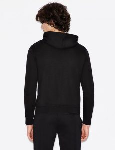 ARMANI EXCHANGE – Felpa Uomo con Zip e Cappuccio Nero