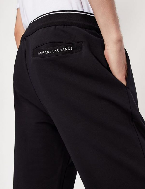 ARMANI EXCHANGE-Pantaloni sportivi in felpa di cotone stretch BLUE
