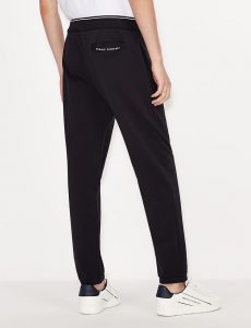 ARMANI EXCHANGE-Pantaloni sportivi in felpa di cotone stretch BLUE