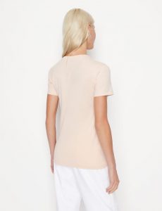 ARMANI EXCHANGE-T-SHIRT DONNA Rosa COLLO V