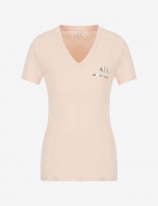 ARMANI EXCHANGE-T-SHIRT DONNA Rosa COLLO V
