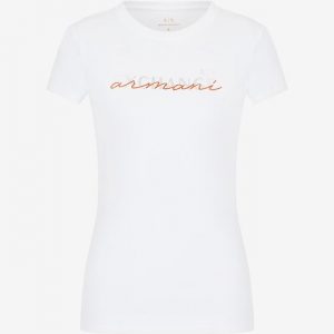 ARMANI EXCHANGE-T-SHIRT DONNA Bianca CON LOGO