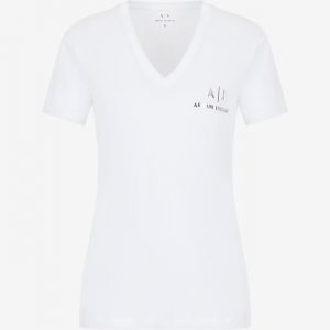 ARMANI EXCHANGE-T-SHIRT DONNA Bianca COLLO V