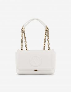 ARMANI EXCHANGE – Borsa Donna a Tracolla con Brand Logo Bianco