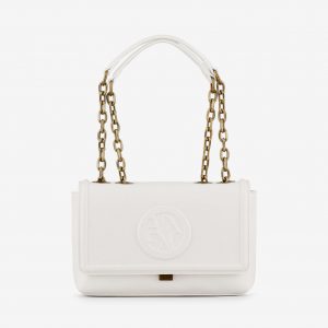 ARMANI EXCHANGE – Borsa Donna a Tracolla con Brand Logo Bianco